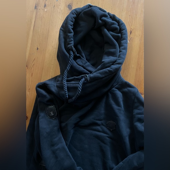 NAKETANO ALL BLACK SWEATSHIRT WOMANS SIZE LARGE - Picture 3 of 5